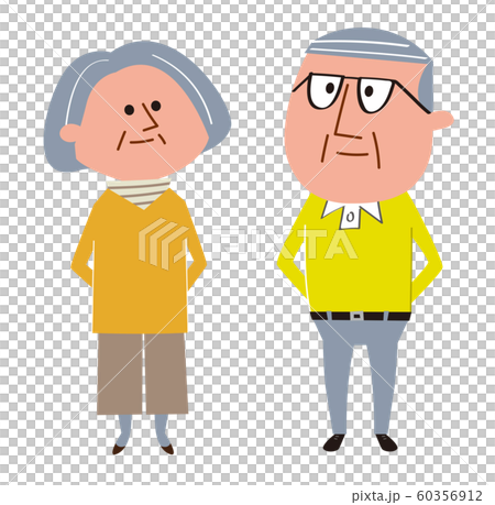 Senior couple standing pose Senior couple standing pose 60356912