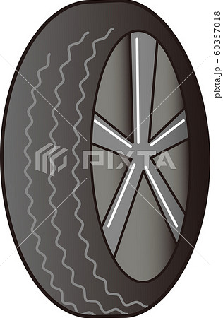 タイヤ シンプル イラスト かわいい キレイ 新品のイラスト素材