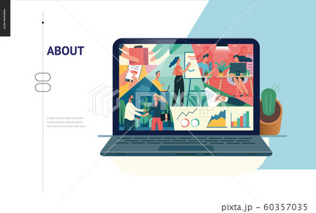 Business series - about company, office life web template 60357035