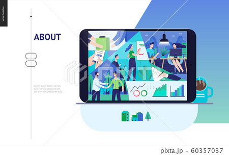 Business series - about company, office life web template 60357037