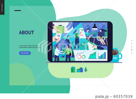 Business series - about company, office life web template 60357039