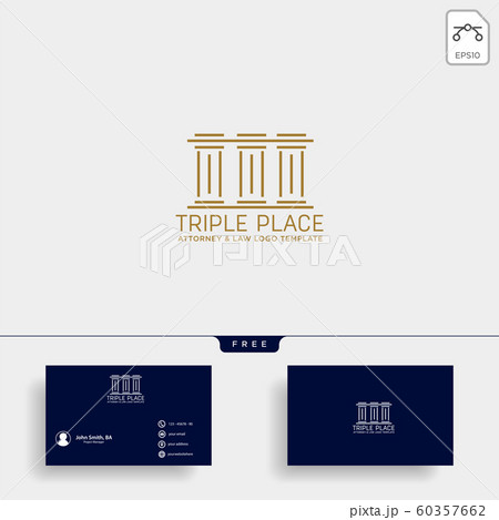 elegant attorney logo line design template vector 60357662