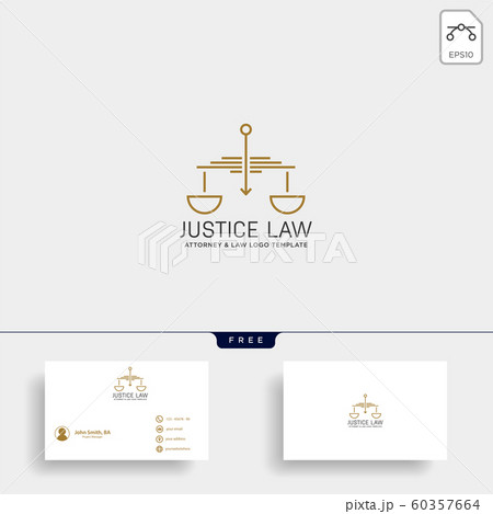 elegant attorney logo line design template vector 60357664