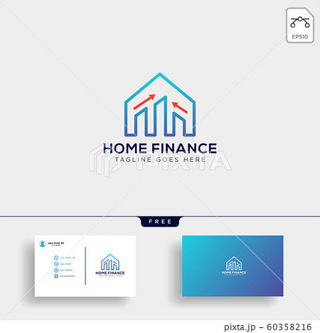 financial home, logo template vector illustration 60358216