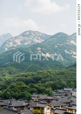 Traditional Korean style architecture, Hanok Village landscape 042 60359124