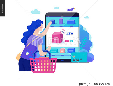 Business series - buy online shop web template 60359420