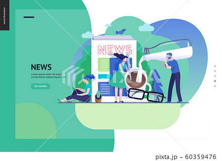 Business series - news or articles, web template 60359476