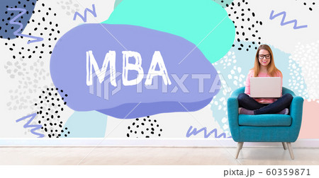 MBA with woman using a laptop 60359871