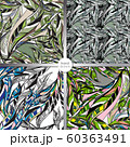 Leaves hand drawn vector seamless patterns. 60363491