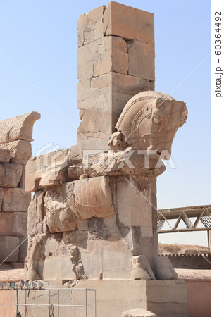 Stone statue of bull in Persepolis, Iran Stone statue of bull in Persepolis, Iran 60364492