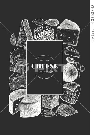 Cheese design template. Hand drawn vector dairy 60368842