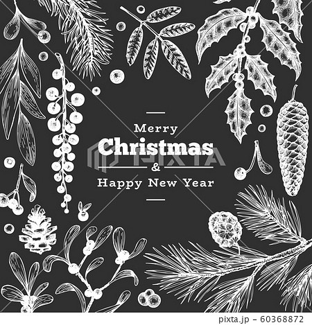 Christmas hand drawn vector greeting card 60368872