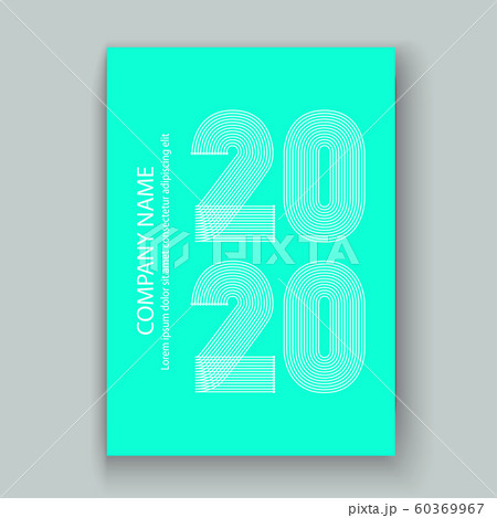Cover Annual Report numbers 2020 in thin lines. 60369967
