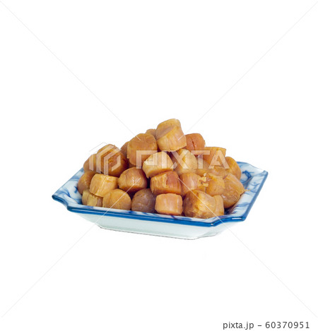 dried scallop or chinese dry scallop on white 60370951