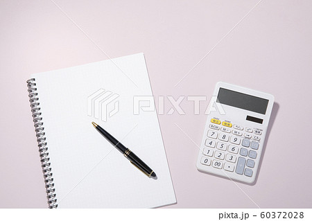 電卓　ノート　ペン　ピンク 60372028