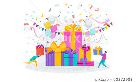 Huge pile of gift boxes. Birthday, anniversary and celebration Huge pile of gift boxes. Birthday, anniversary and celebration 60372903