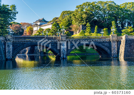 江戸城伏見櫓と正門石橋（二重橋） 60373160