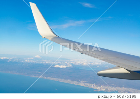 機内からの眺め　羊蹄山　支笏湖 60375199