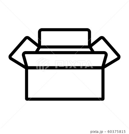 Open box icon vector. Isolated contour symbol illustration 60375815