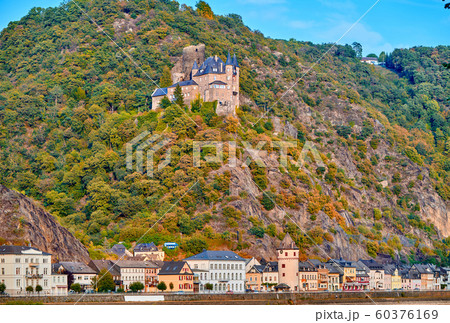 Katz Castle at Rhine Valley, Germany 60376169