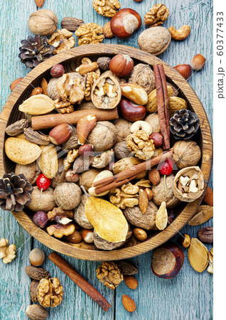Mixed nuts in a bowl Mixed nuts in a bowl 60377433