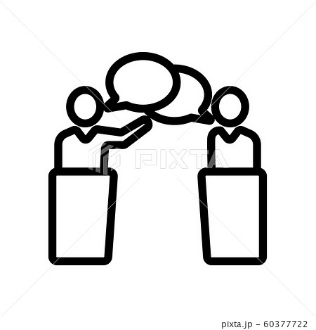 debates and candidates icon vector. Isolated contour symbol illustration 60377722
