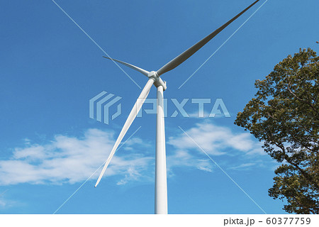 風力発電　自然エネルギー　エコ　青空 60377759