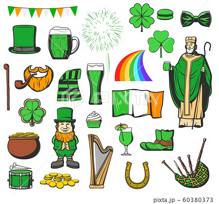 St Patrick day, Ireland holiday symbols St Patrick day, Ireland holiday symbols 60380373