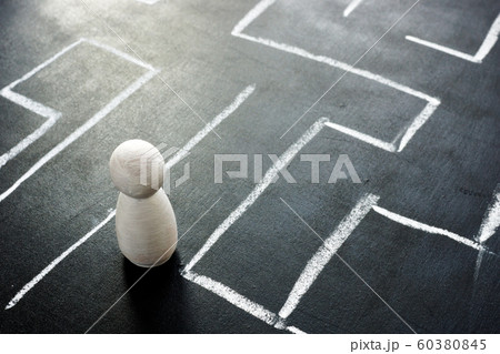 Manage your career concept. Wooden figurine Manage your career concept. Wooden figurine 60380845