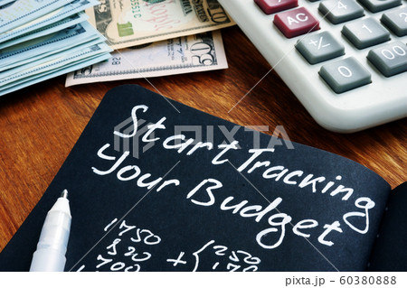 Start tracking your budget sign with home finances Start tracking your budget sign with home finances 60380888