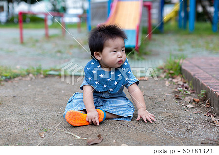 公園で遊ぶ乳幼児 60381321