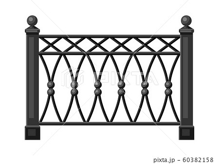 Illustration of metal forged fence. Illustration of metal forged fence. 60382158