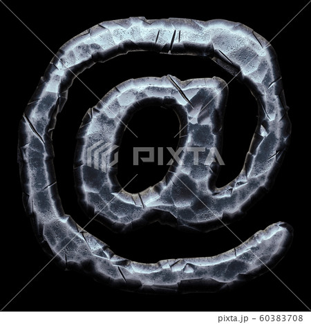 Symbol at made of forged metal in the center of circle isolated on black background. 3d 60383708