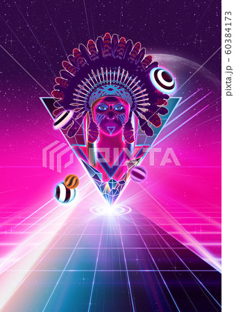 Futuristic indian man portrait 60384173