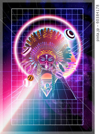 Futuristic indian girl portrait 60384178