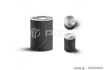 Blank black big conserve can mock up, different view Blank black big conserve can mock up, different view 60384401