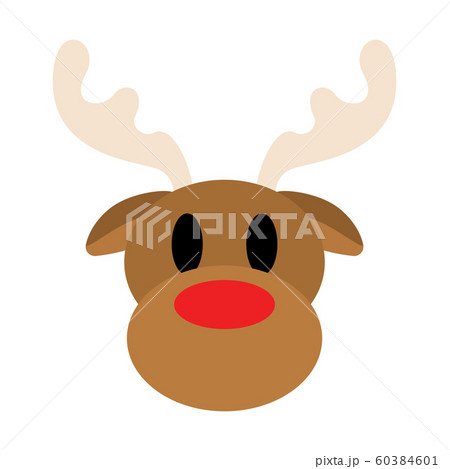 Isolated cute reindeer head cartoon - Stock Illustration [60384601] - PIXTA