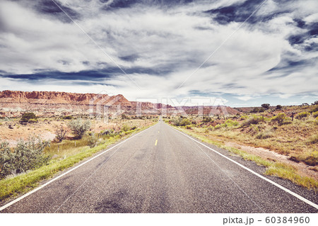 Scenic road on a sunny summer day. Scenic road on a sunny summer day. 60384960