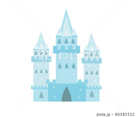 Ice Castle princesses, snow palace cartoon style icon. Isolated on a white background. Vector illustration Ice Castle princesses, snow palace cartoon style icon. Isolated on a white background. Vector illustration 60385532