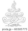 Hand drawn Christmas tree sketch. 60385775