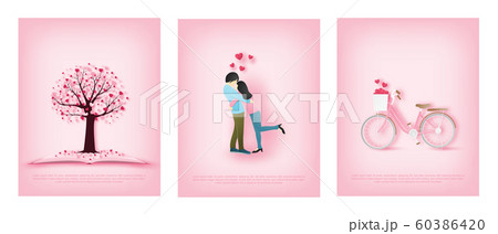 Illustration of love greeting card in paper cut. Illustration of love greeting card in paper cut. 60386420