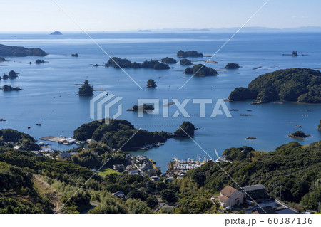 [長崎県]九十九島の風景（石岳展望台） 60387136