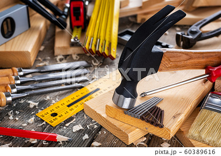 Carpenter's work tools. Carpentry. Carpenter's work tools. Carpentry. 60389616