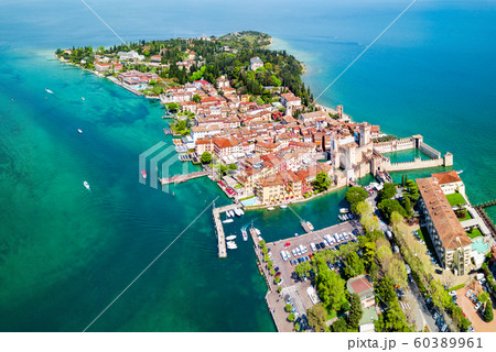 Scaligero Castle aerial view, Sirmione 60389961