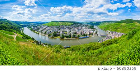 Bernkastel Kues aerial view, Germany. 60390359