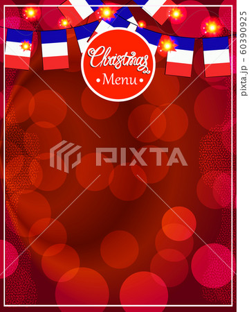 Bright banner festive menu with flags of France. 60390925