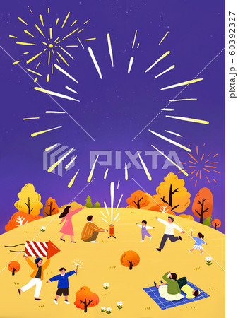 Autumn Activity, people spend time outdoors fall season illustration 006 60392327