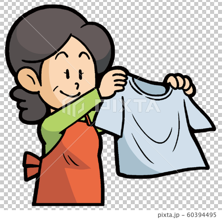 Women who dry laundry (middle-aged) Women who dry laundry (middle-aged) 60394495