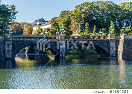 江戸城伏見櫓と正門石橋(二重橋) 江戸城伏見櫓と正門石橋(二重橋) 60394591