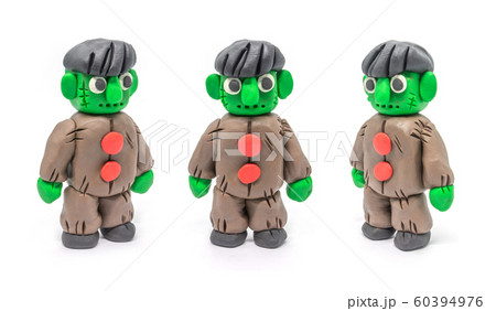 Play dough Monster halloween on white background 60394976